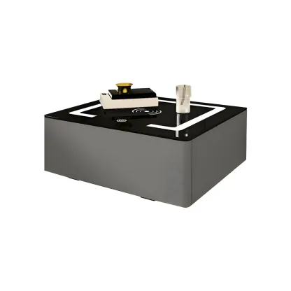 Modern Floating Stone Top Nightstand with Drawer Image - 10