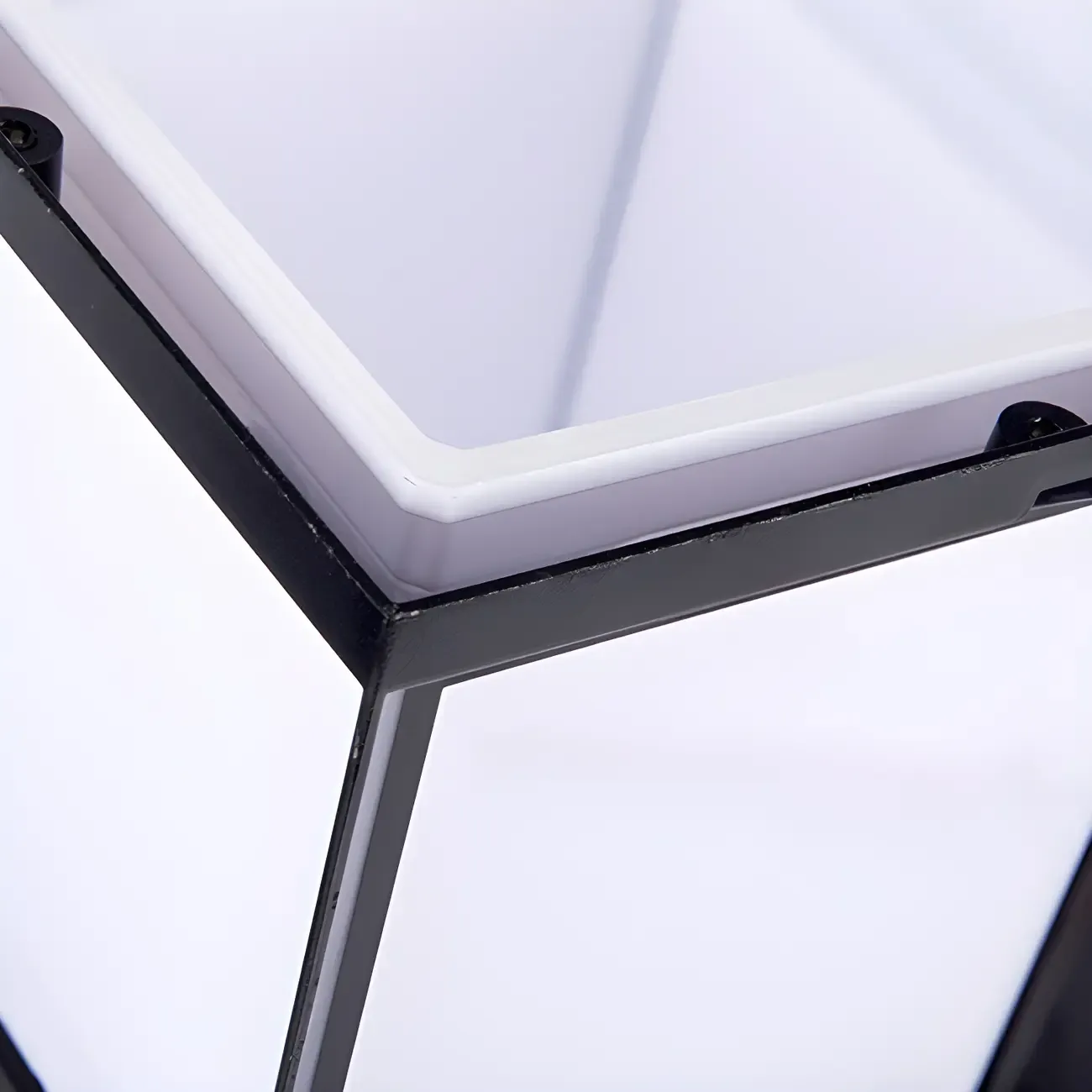  Waterproof Solar Black Metal Cube  Post Cap Light Image - 11