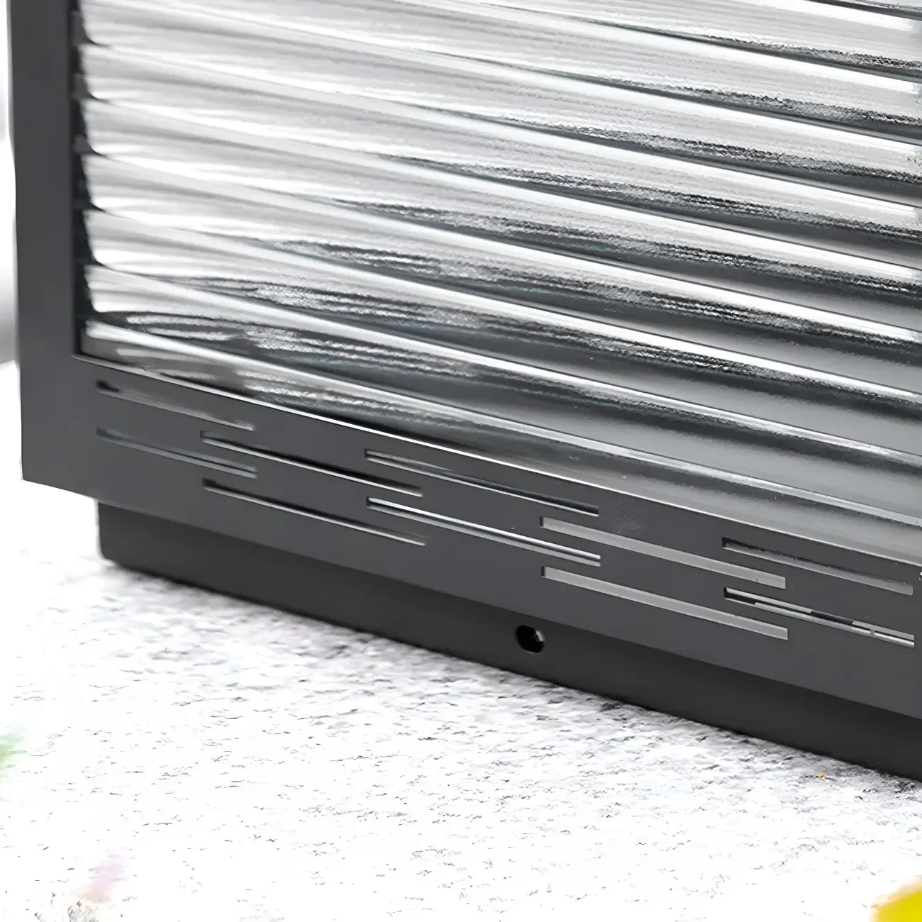 Simple Geometric Metal Glass Solar Post Cap Light Image - 10