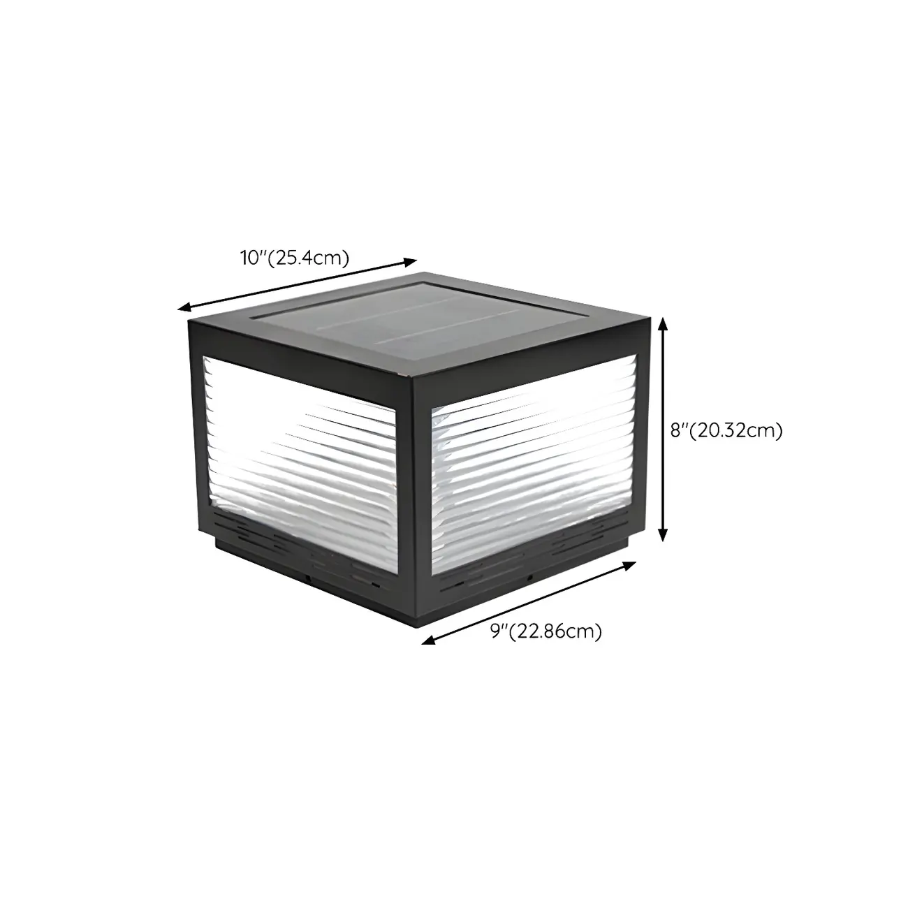 Simple Geometric Metal Glass Solar Post Cap Light Image - 19 | homeyfad