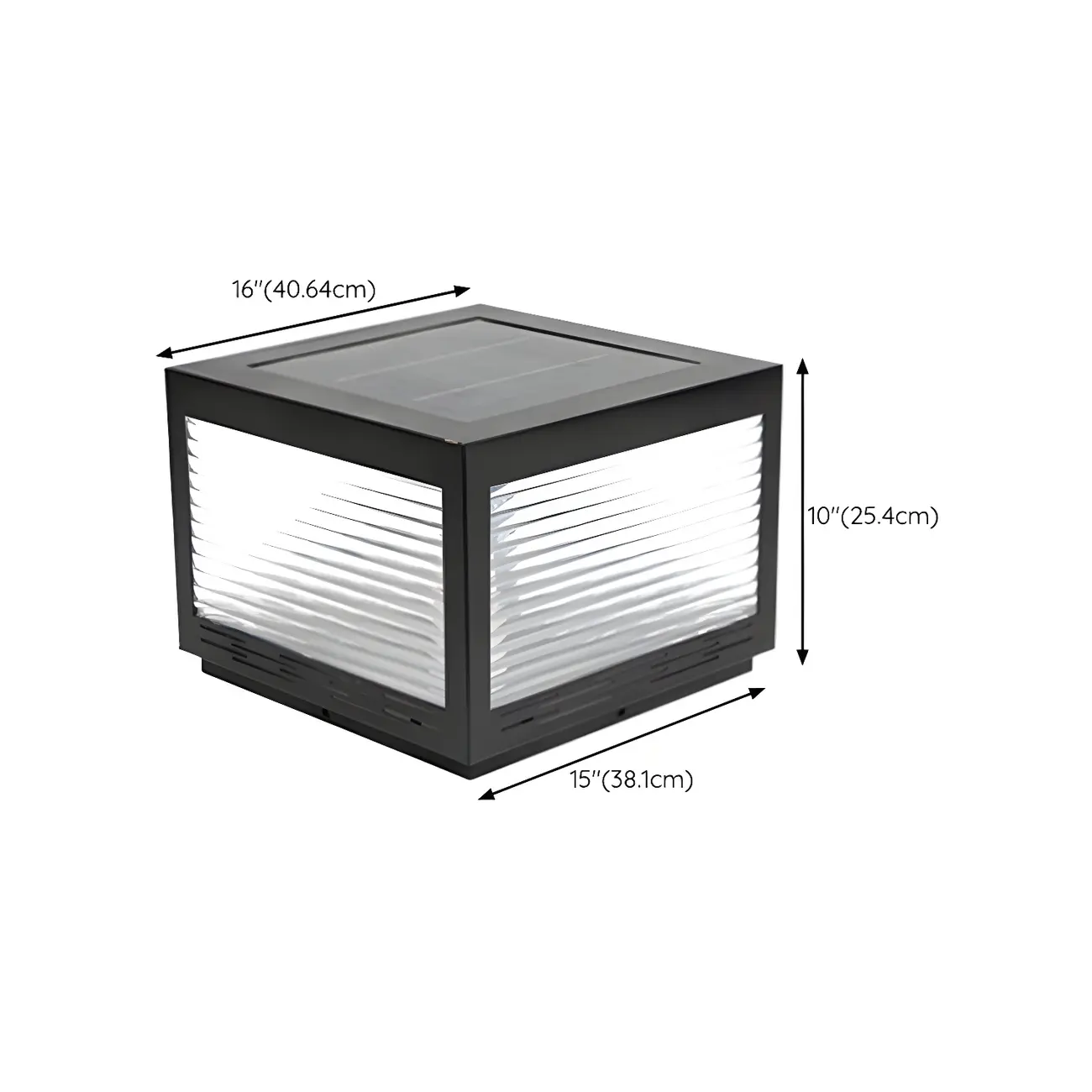 Simple Geometric Metal Glass Solar Post Cap Light Image - 22 | homeyfad