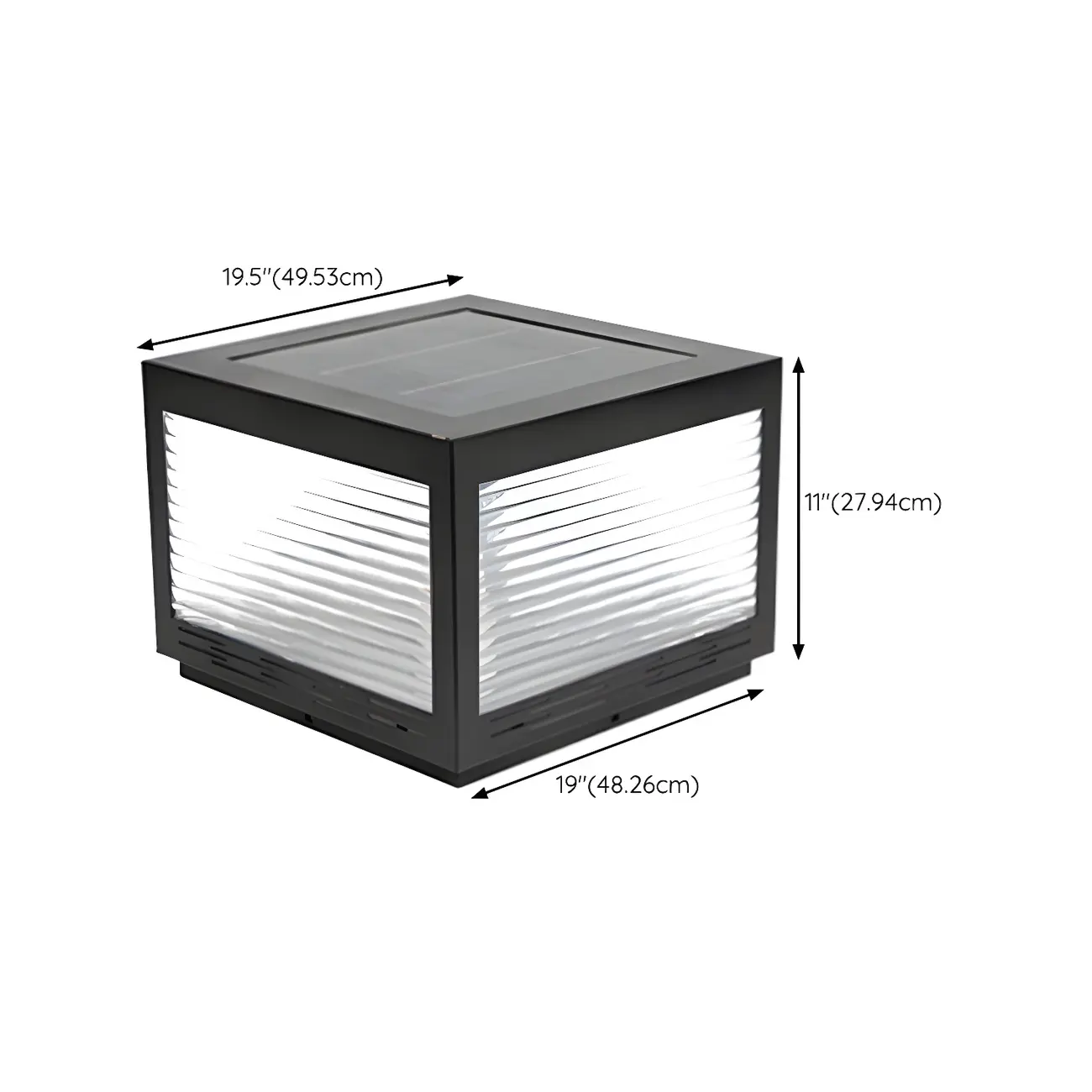 Simple Geometric Metal Glass Solar Post Cap Light Image - 23 | homeyfad