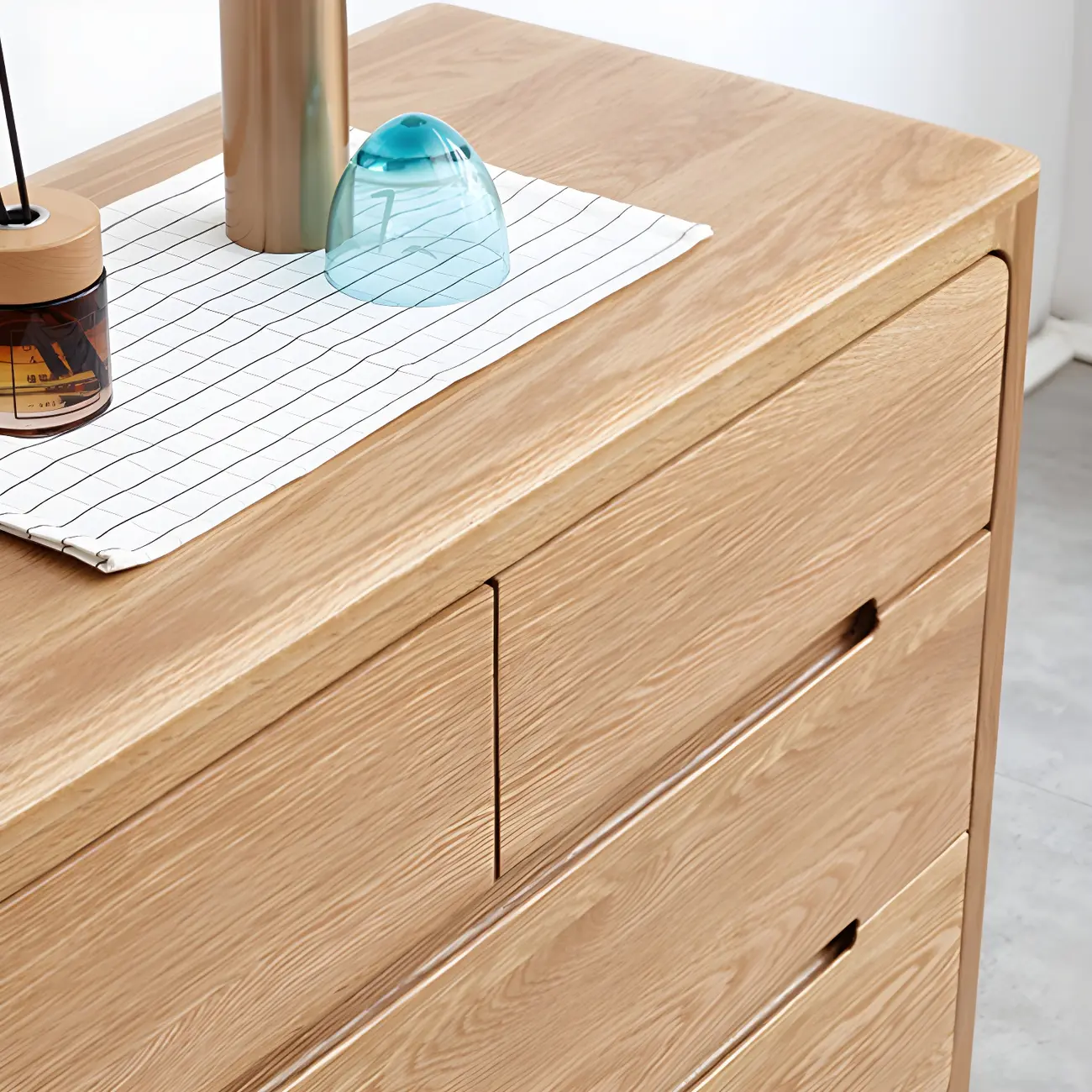 Traditional Natural Solid Wooden Double Dressers with Drawers Image - 6 | homeyfad