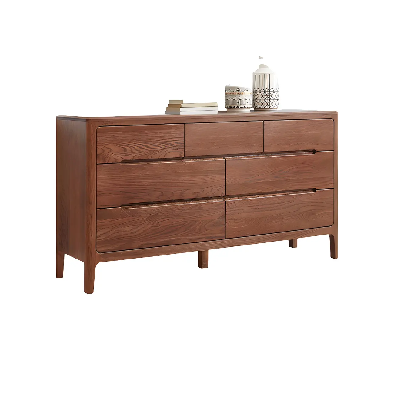 Traditional Natural Solid Wooden Double Dressers with Drawers Image - 7 | homeyfad
