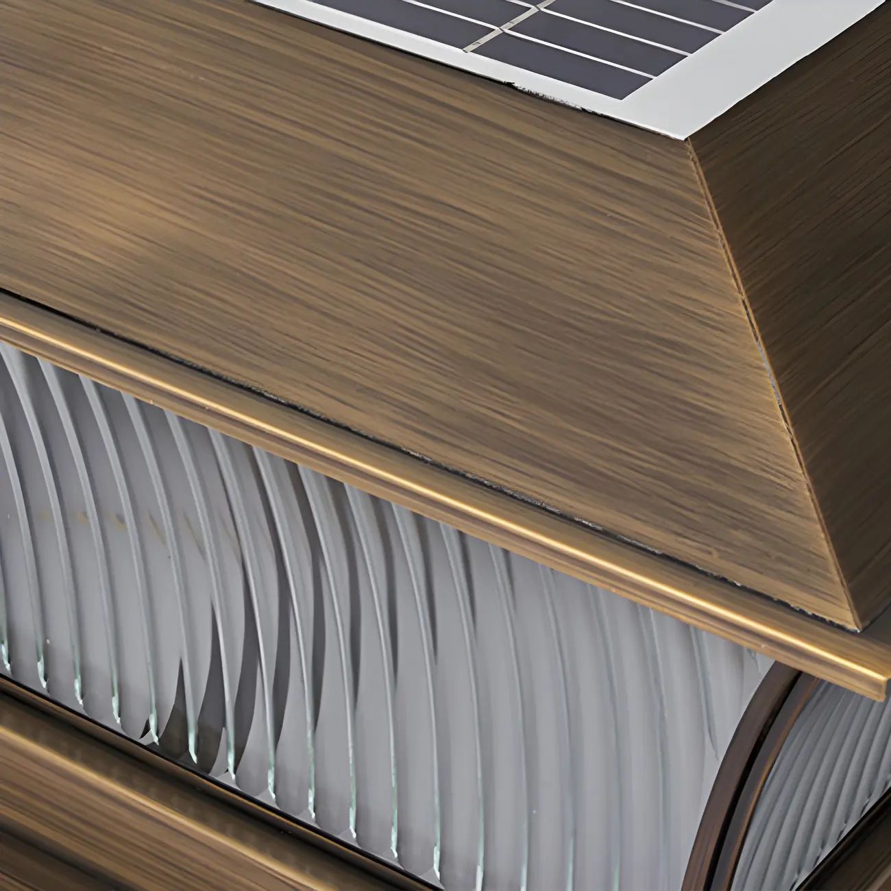 Solar Brown Metal Glass Post Cap Light Image - 7 | homeyfad