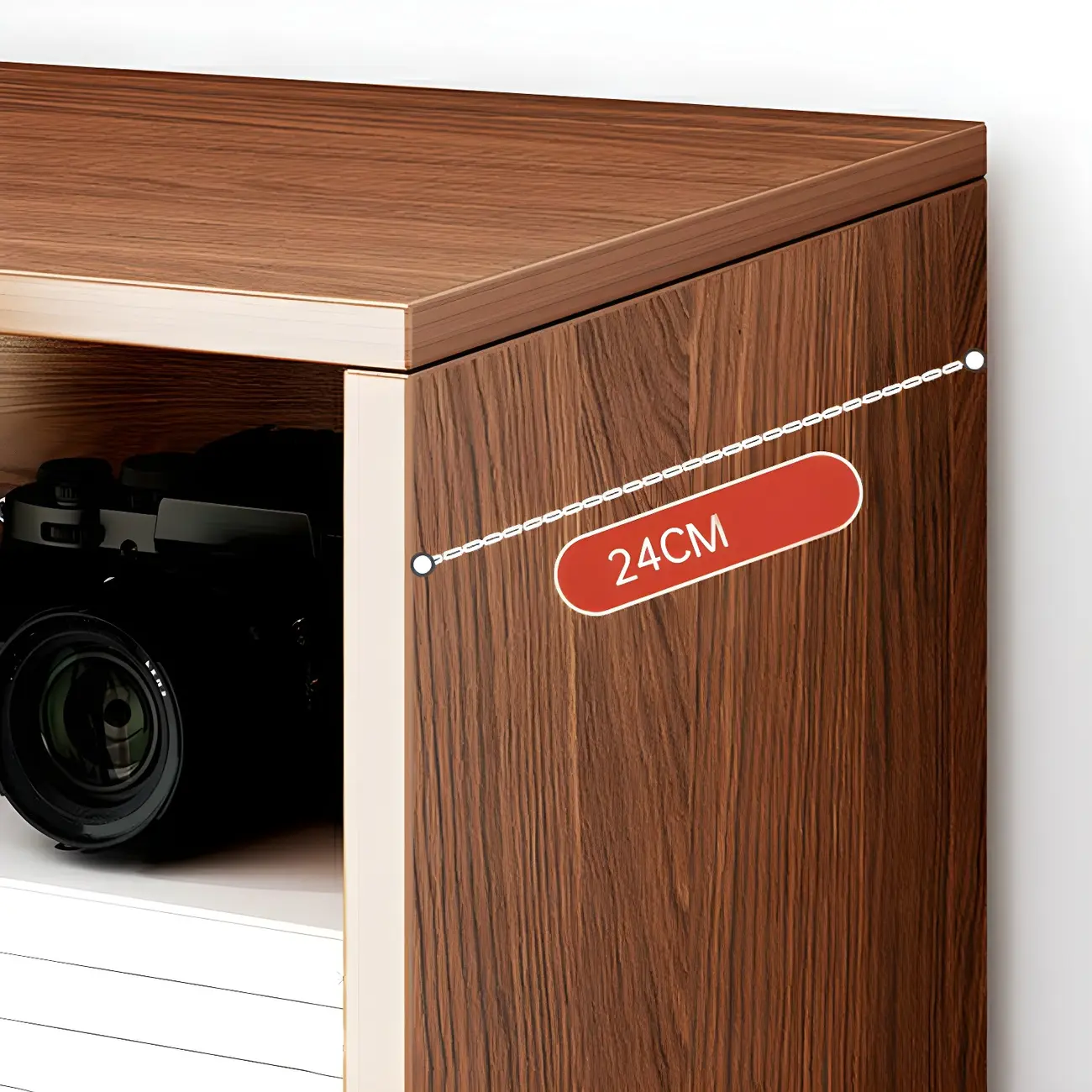 Modern 5-Tier Ladder Closed Back Oak Wood Bookcase Image - 5 | homeyfad