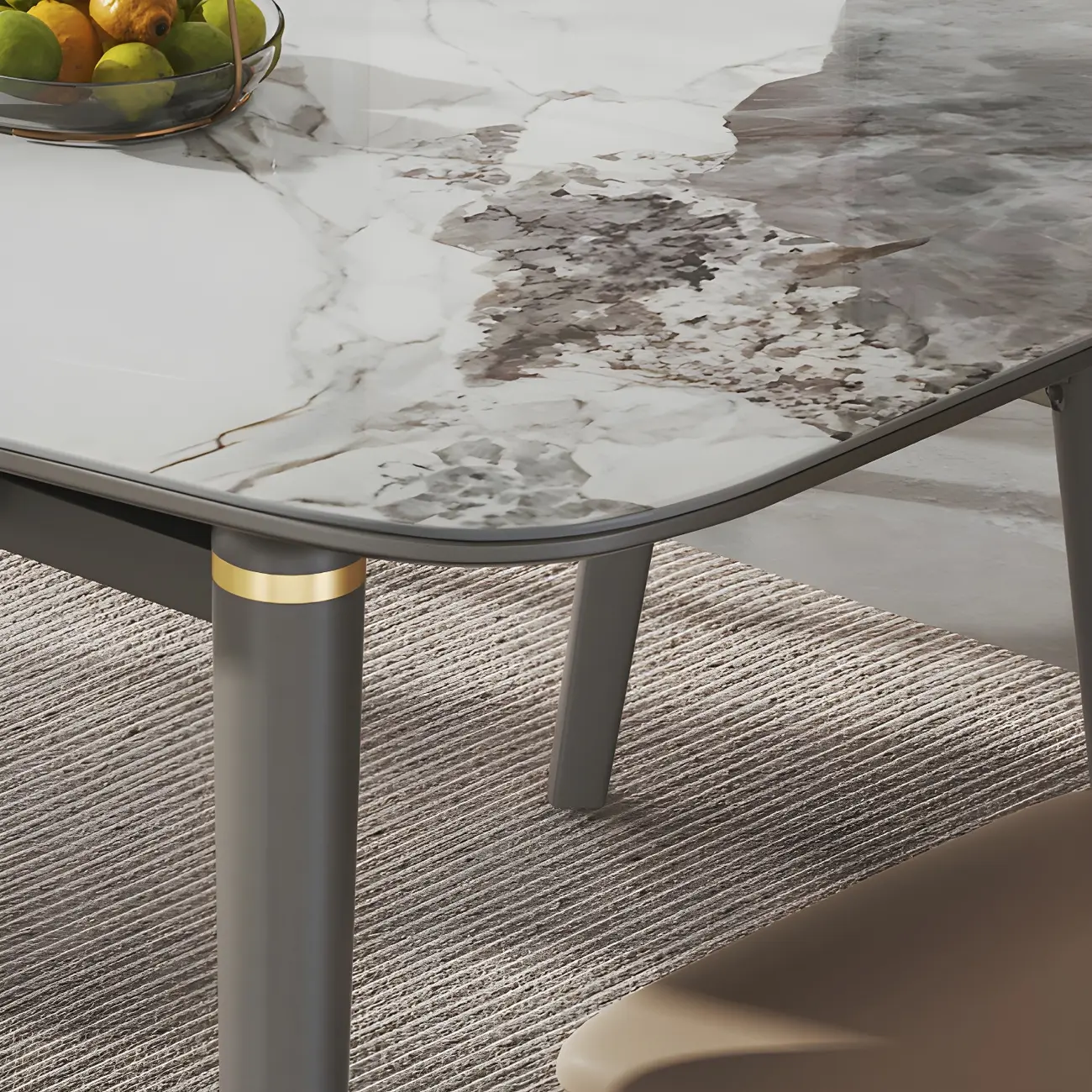 Modern White Marble Extendable Dining Table Image - 7 | homeyfad