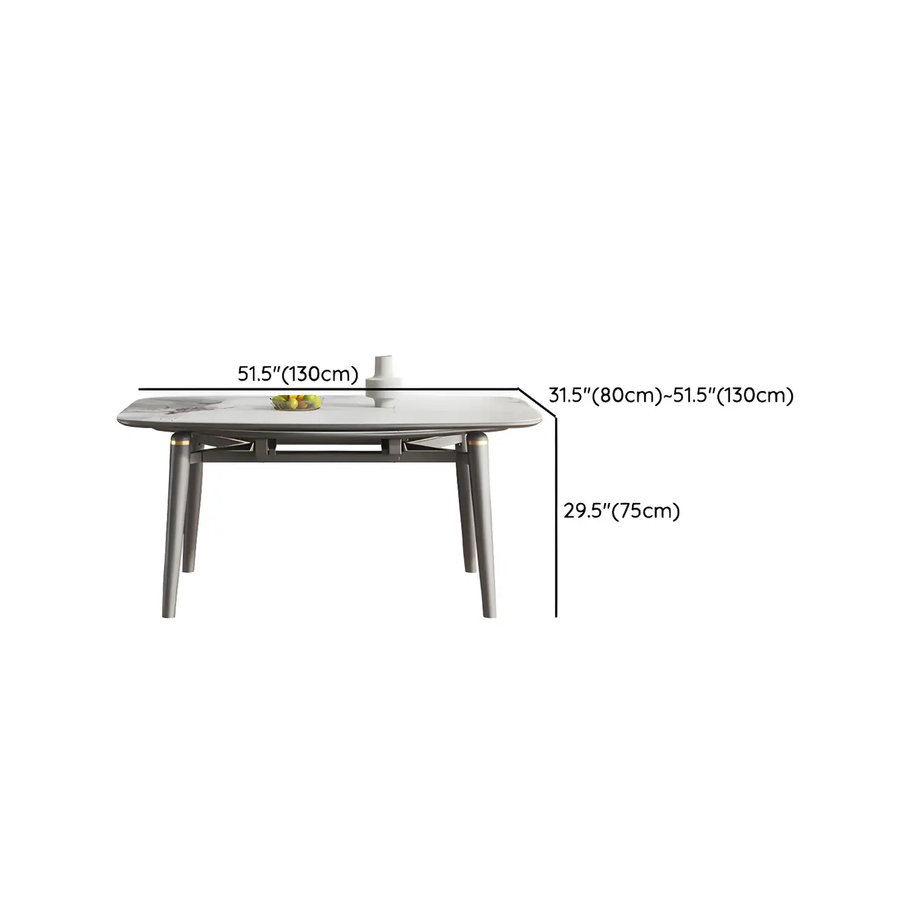 Modern White Marble Extendable Dining Table #size | homeyfad