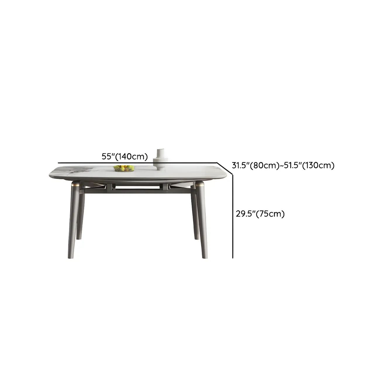 Modern White Marble Extendable Dining Table Image - 11 | homeyfad