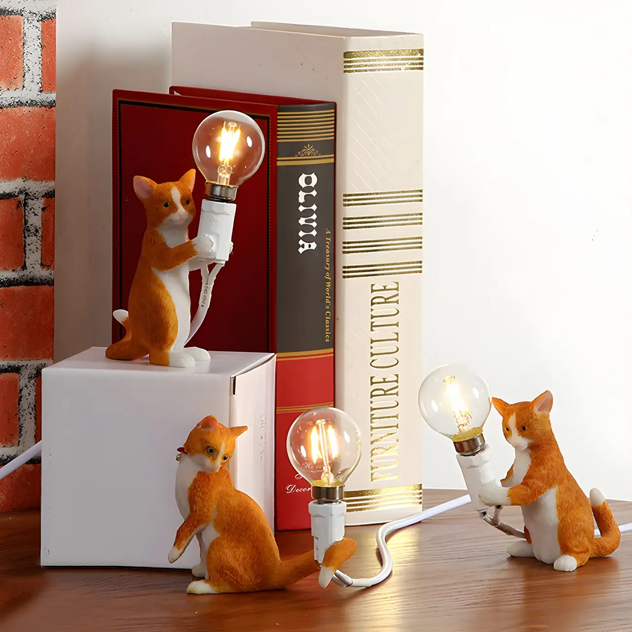 9 Inch Yellow Cat Metal Kids Table Lamp for Bedside Decor | homeyfad