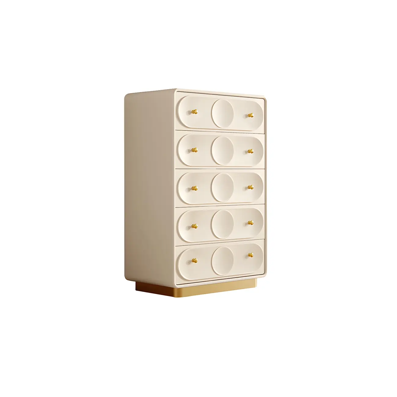 Glam White Wooden Dresser with Drawers for Bedroom Storage Image - 5 | homeyfad