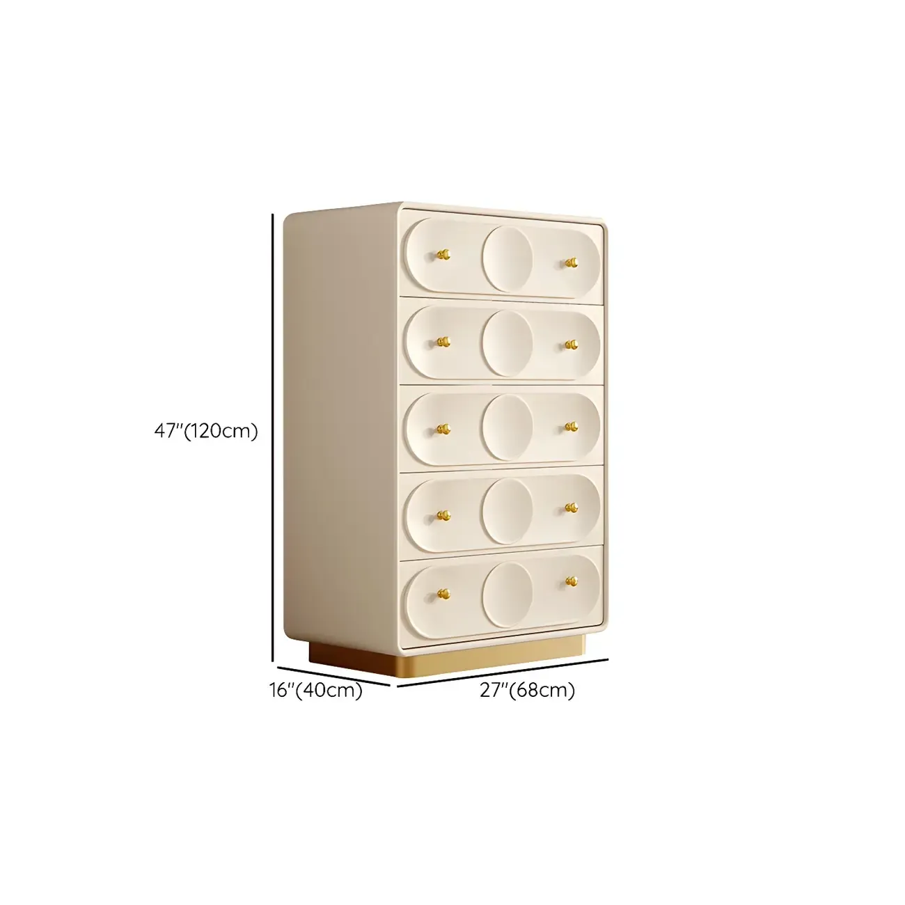 Glam White Wooden Dresser with Drawers for Bedroom Storage Image - 16