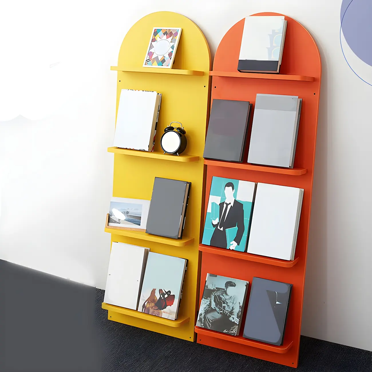 Etagere Arched Wall-Mounted Wood Bookcase Image - 1 | homeyfad