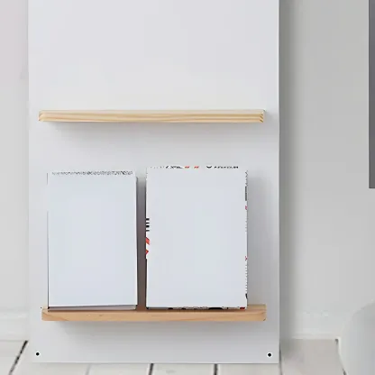 Etagere Arched Wall-Mounted Wood Bookcase Image - 7