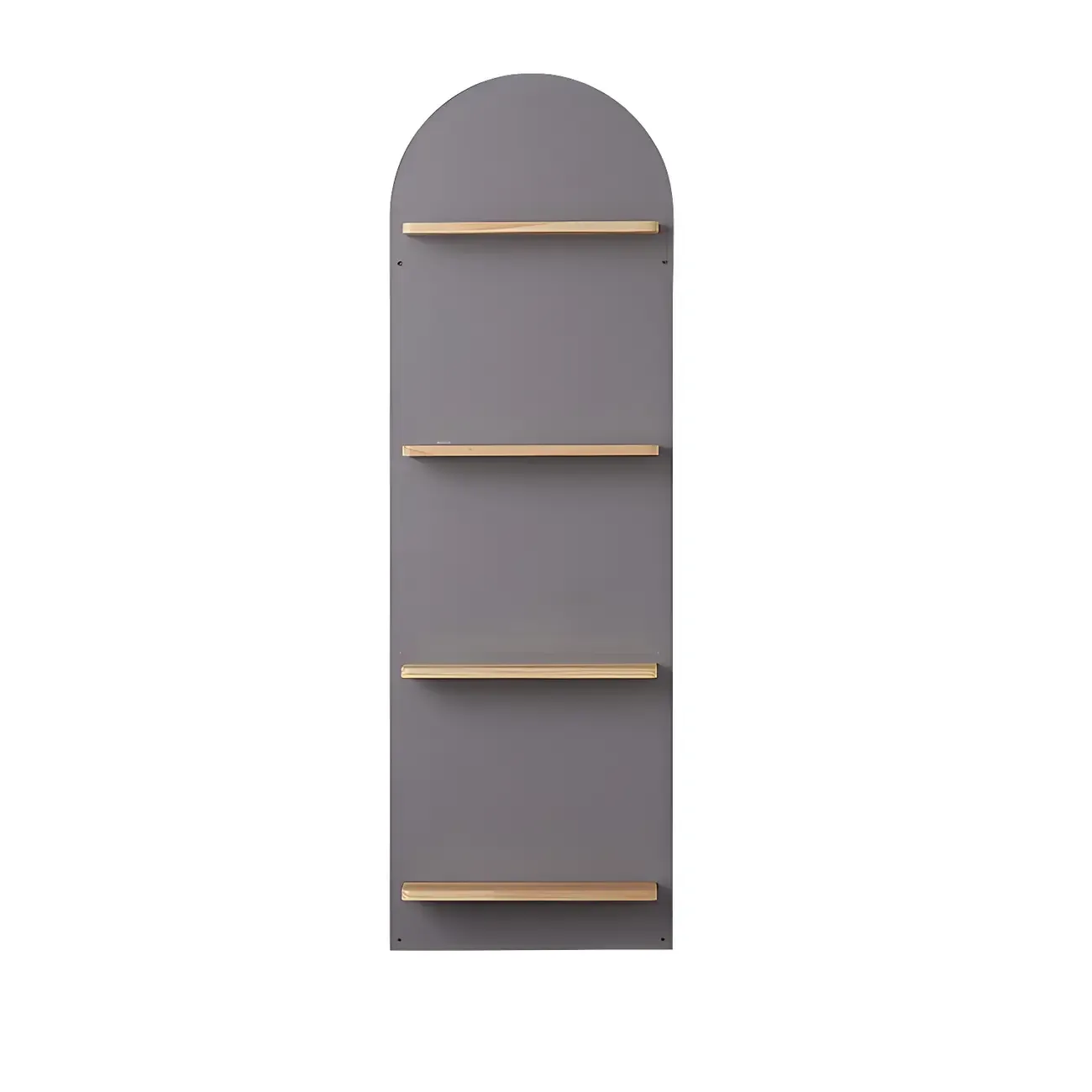 Etagere Arched Wall-Mounted Wood Bookcase Image - 8