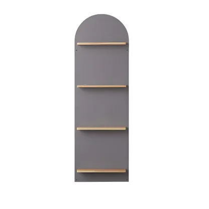 Etagere Arched Wall-Mounted Wood Bookcase Image - 8