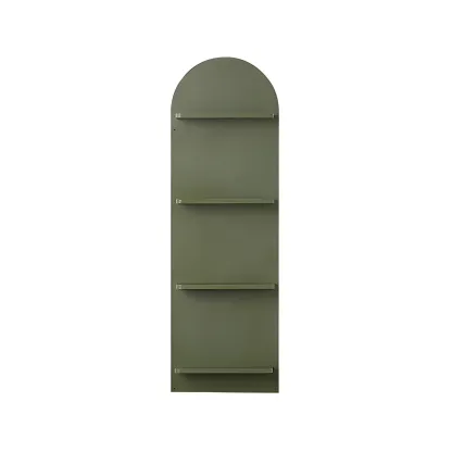Etagere Arched Wall-Mounted Wood Bookcase Image - 10