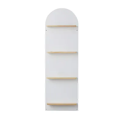 Etagere Arched Wall-Mounted Wood Bookcase Image - 12