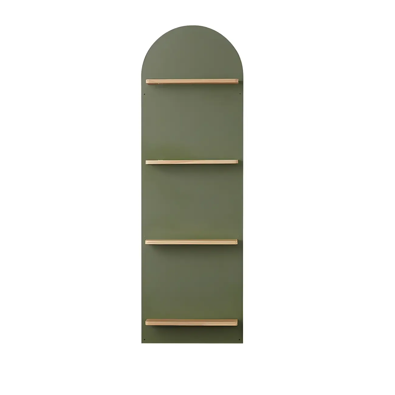 Etagere Arched Wall-Mounted Wood Bookcase Image - 17
