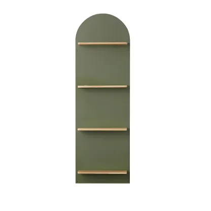 Etagere Arched Wall-Mounted Wood Bookcase Image - 17
