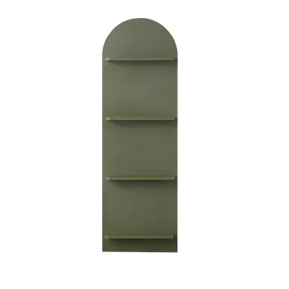 Etagere Arched Wall-Mounted Wood Bookcase Image - 19