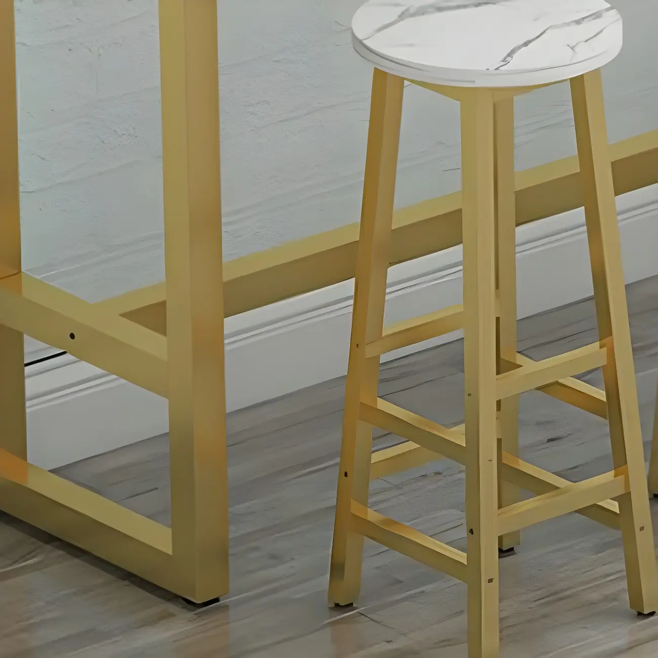 Rectangular Tall Wood Metal Base Bar Table Black Image - 6 | homeyfad