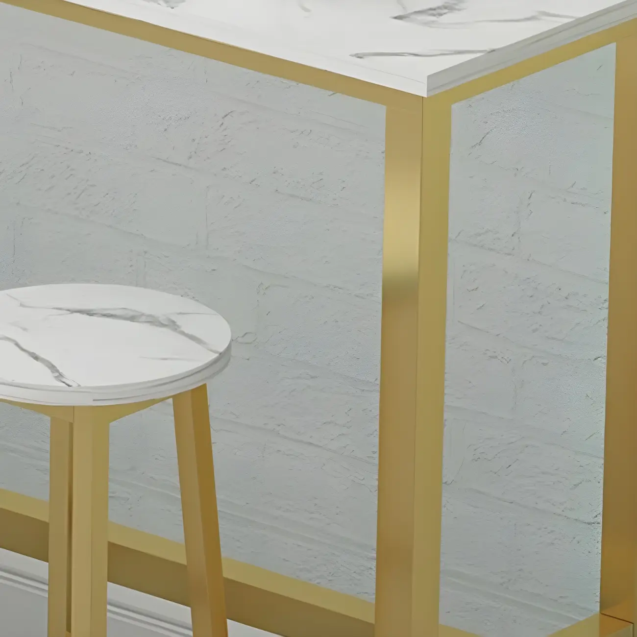 Rectangular Tall Wood Metal Base Bar Table Black Image - 7 | homeyfad