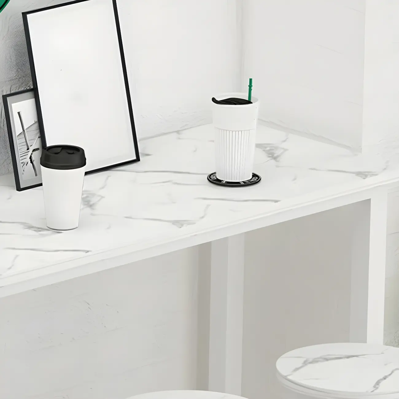 Rectangular Tall Wood Metal Base Bar Table Black Image - 8 | homeyfad