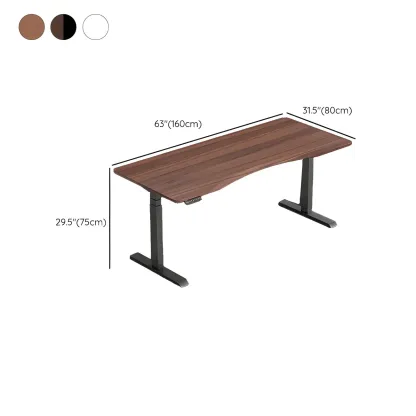 Modern Rubberwood Adjustable Standing Desk with Monitor Stand Image - 20