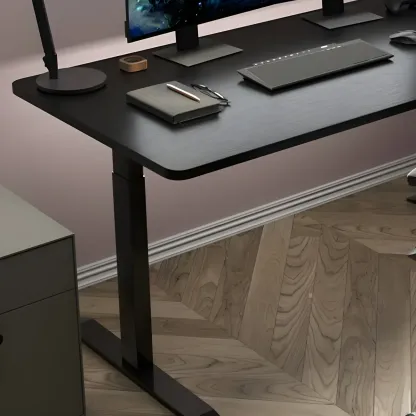 Modern Pine Wooden Adjustable Standing Desk for Home Office Image - 5