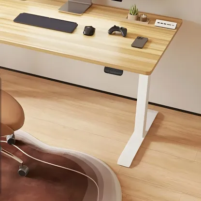 Modern Pine Wooden Adjustable Standing Desk for Home Office Image - 6