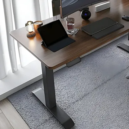 Modern Pine Wooden Adjustable Standing Desk for Home Office Image - 7