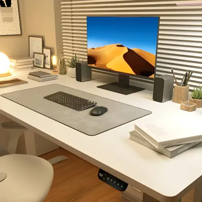 Modern Pine Wooden Adjustable Standing Desk for Home Office Image - 11