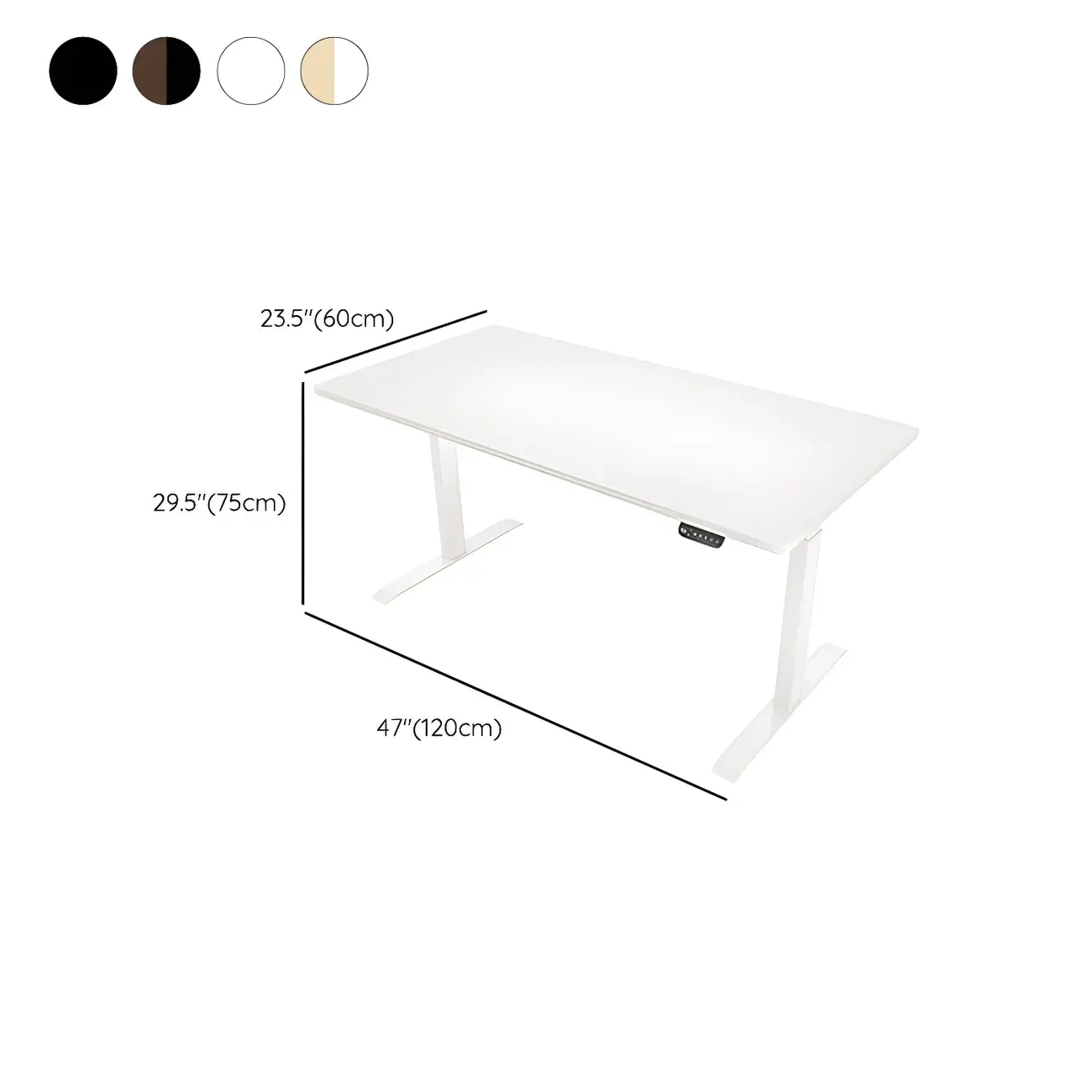 Modern Pine Wooden Adjustable Standing Desk for Home Office #size