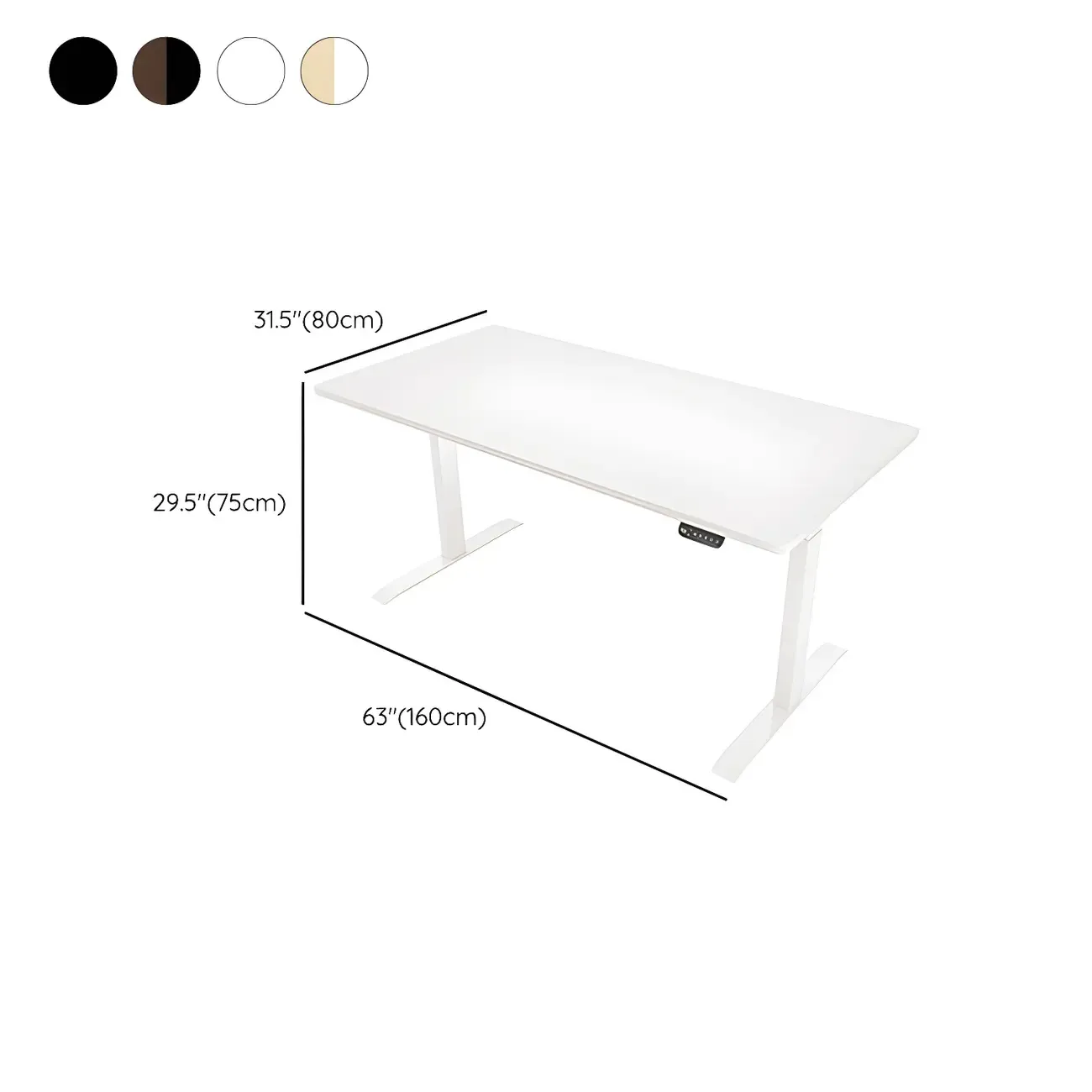 Modern Pine Wooden Adjustable Standing Desk for Home Office Image - 16