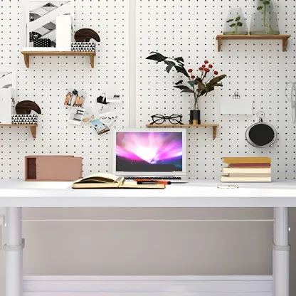 Classic White Square Adjustable Standing Desk for Home Office Image - 6