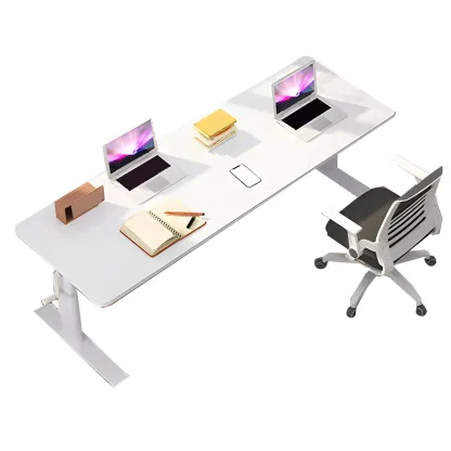 Classic White Square Adjustable Standing Desk for Home Office Image - 7