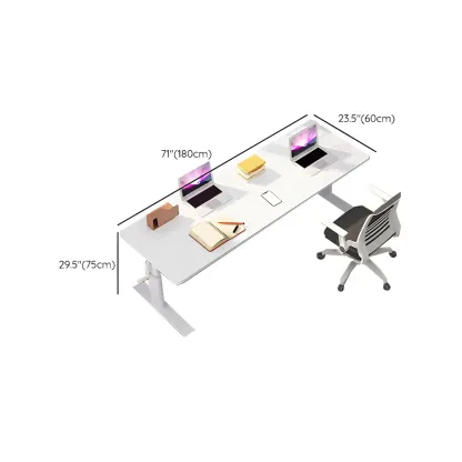 Classic White Square Adjustable Standing Desk for Home Office Image - 13