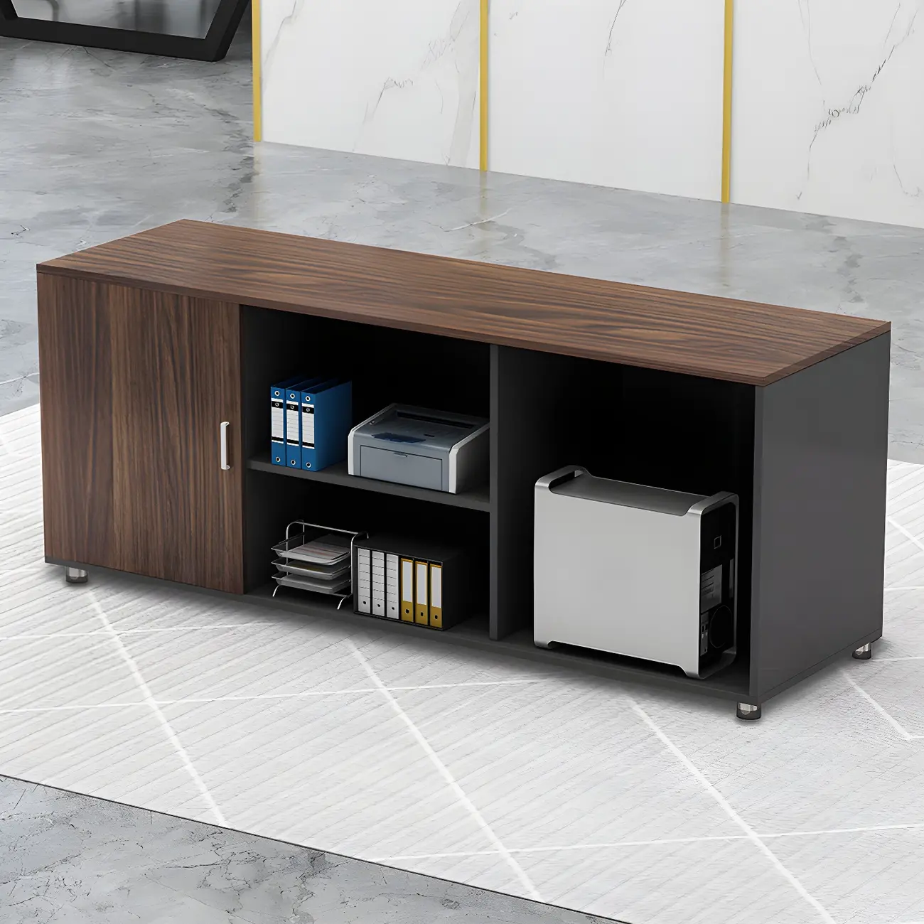 Modern Engineered Wood Filing Cabinet for Office Storage Image - 1 | homeyfad