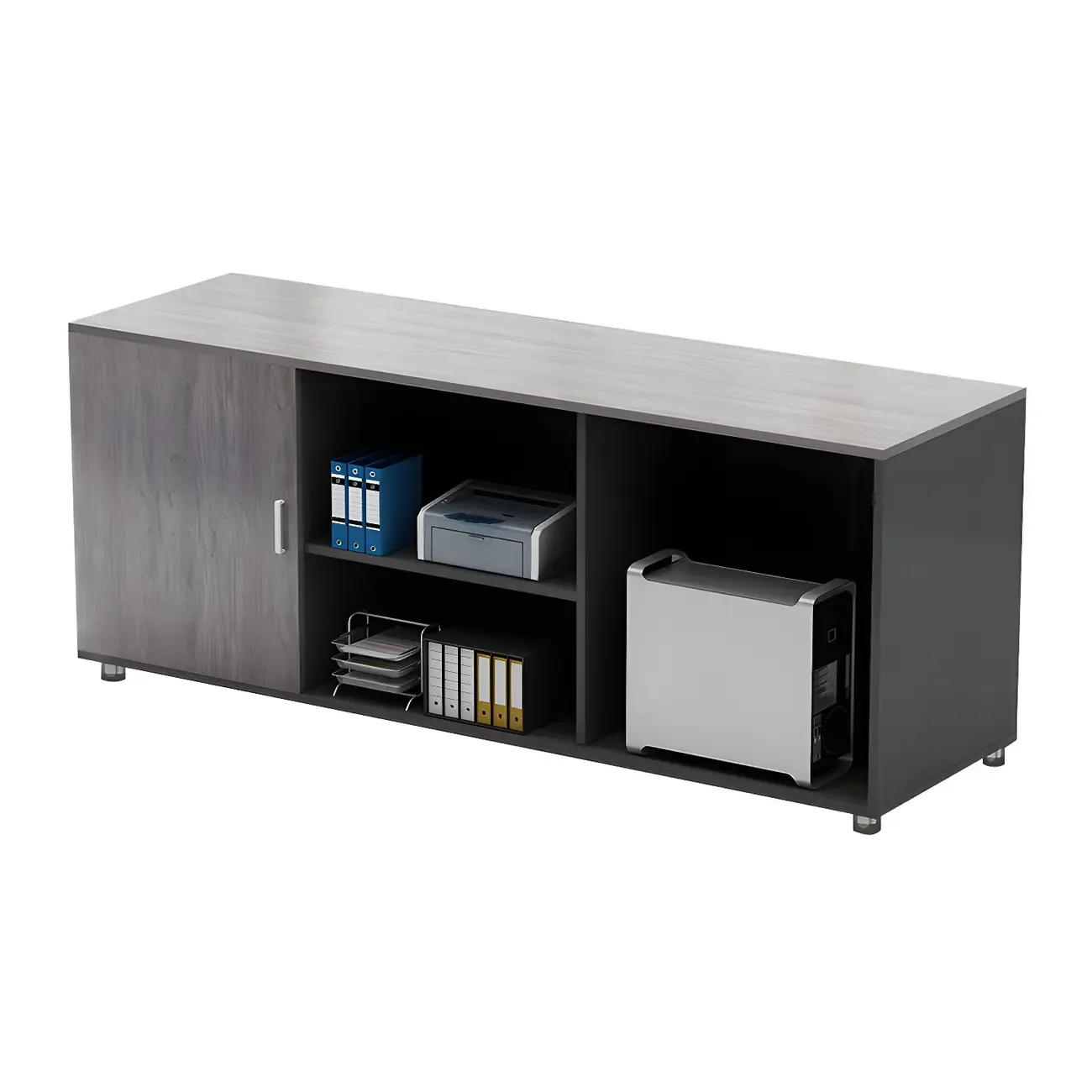 Modern Engineered Wood Filing Cabinet for Office Storage Image - 9