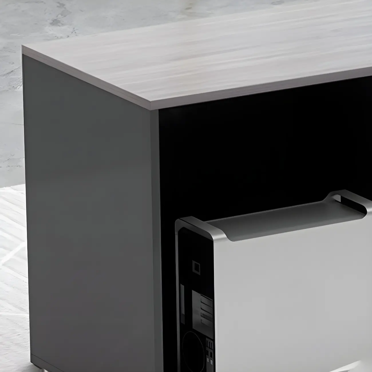 Modern Engineered Wood Filing Cabinet for Office Storage Image - 11 | homeyfad