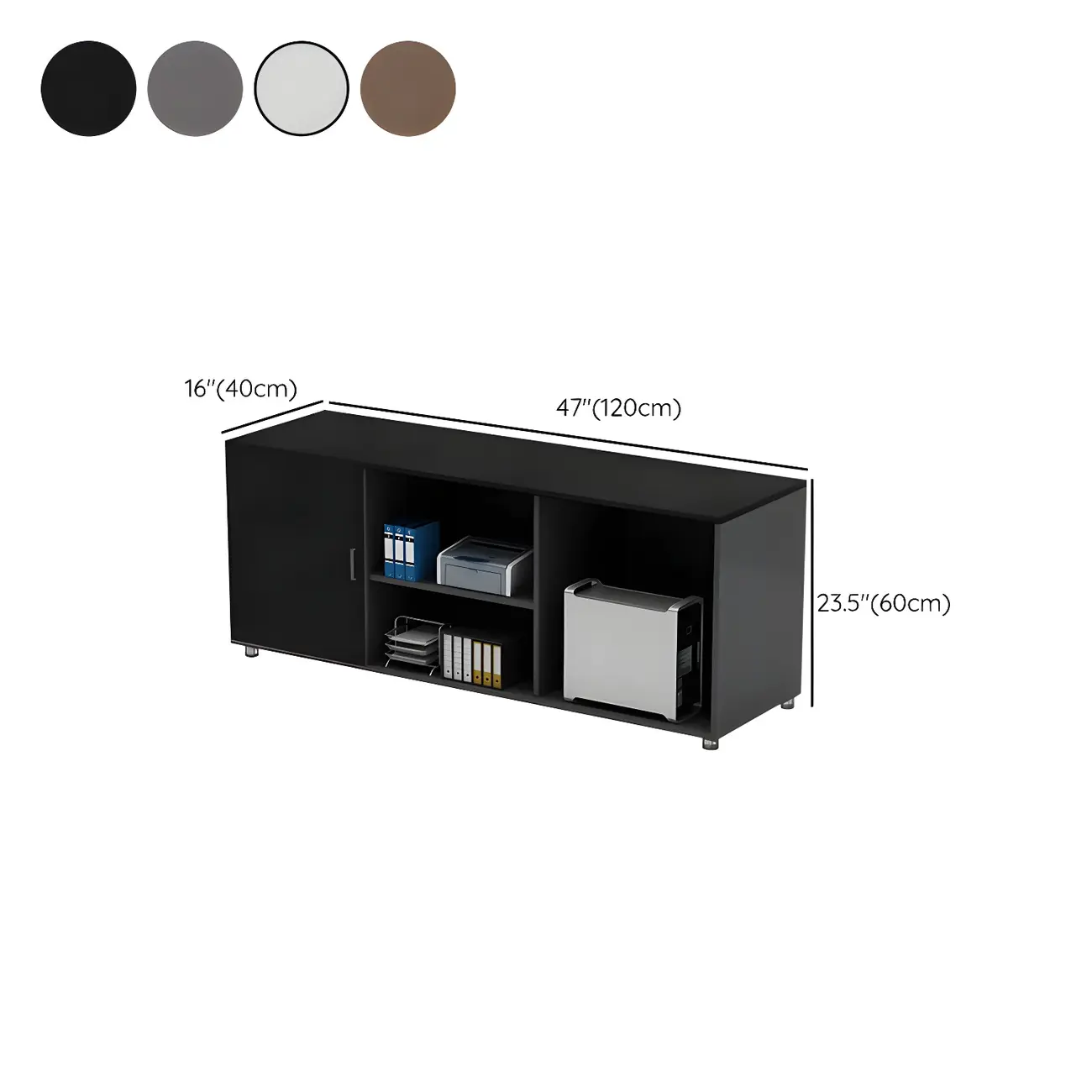 Modern Engineered Wood Filing Cabinet for Office Storage #size