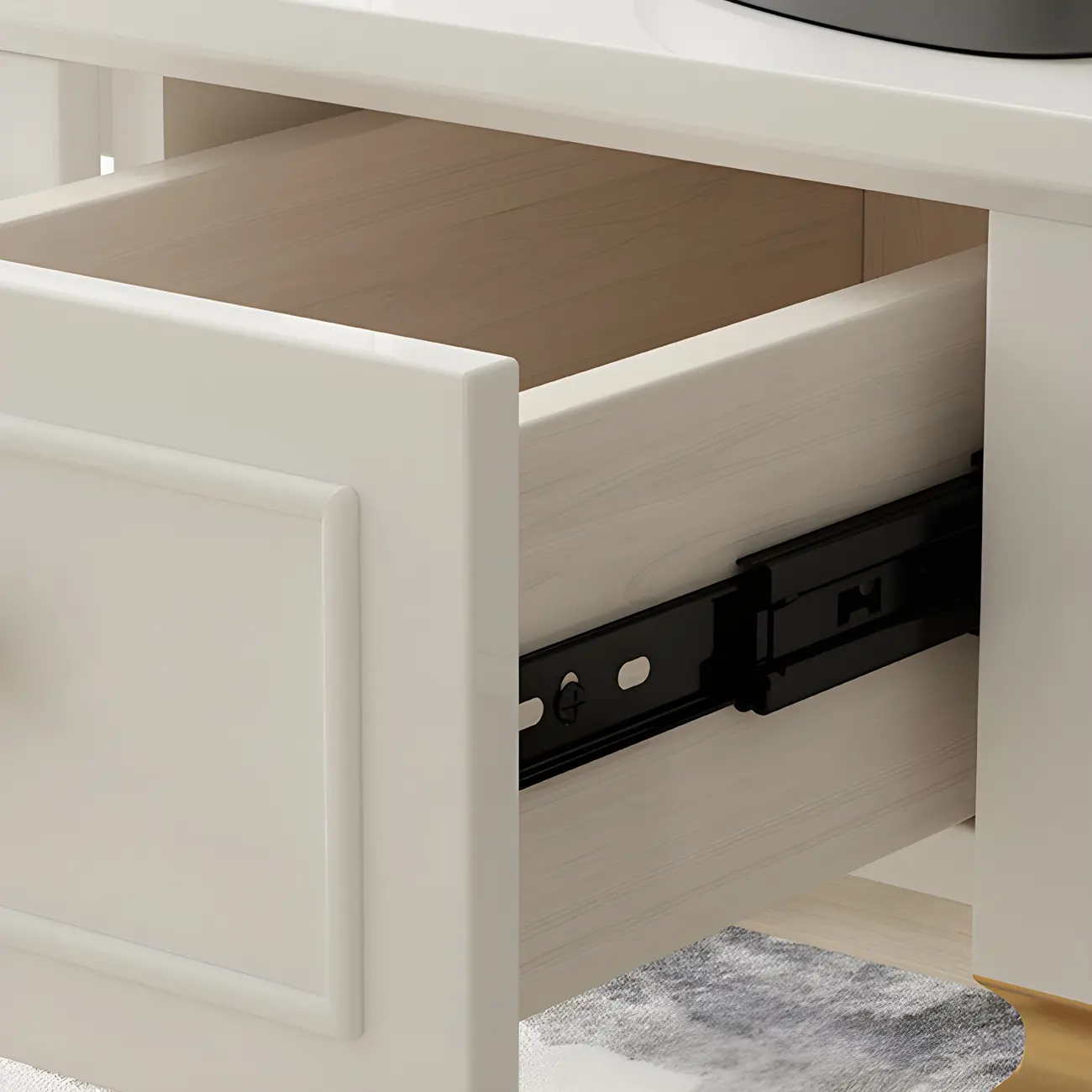 Minimalist White Wooden Double Dresser with Drawers for Home Image - 12 | homeyfad