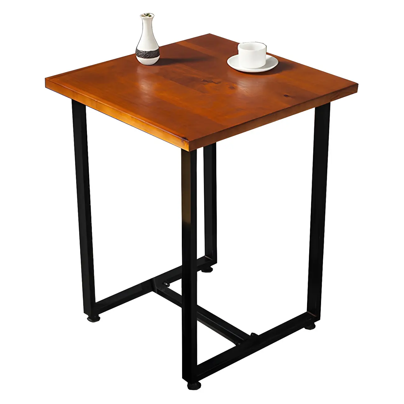 Adjustable Pine Wood Round Cocktail Bar Table for Home Bar Image - 8 | homeyfad