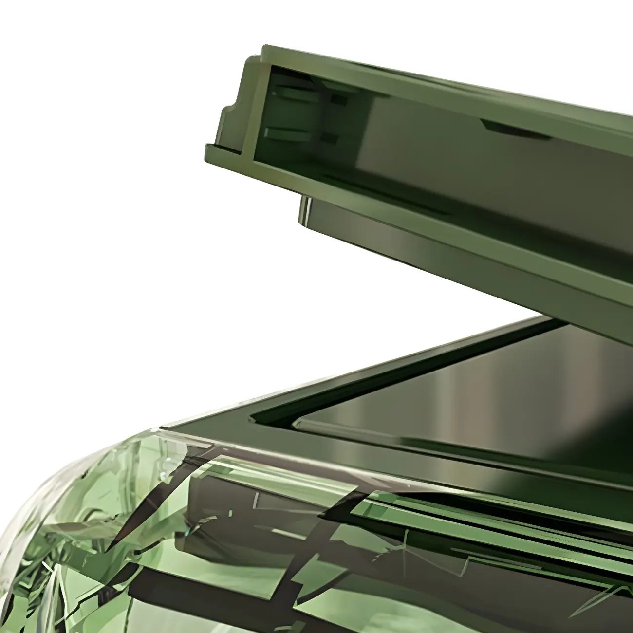 Stylish Stackable Green Clear Acrylic Display Cabinet Image - 13 | homeyfad