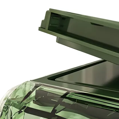 Stylish Stackable Green Clear Acrylic Display Cabinet Image - 13