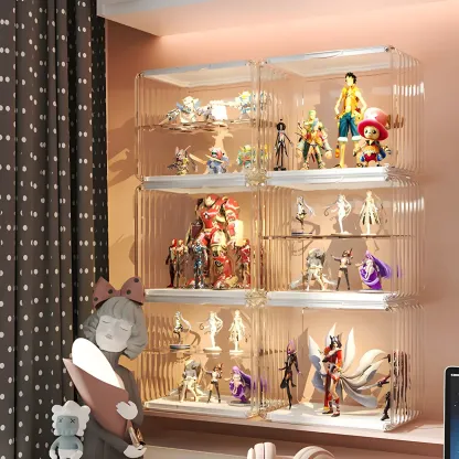 Stylish Stackable Green Clear Acrylic Display Cabinet Image - 20