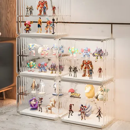 Stylish Stackable Green Clear Acrylic Display Cabinet Image - 26