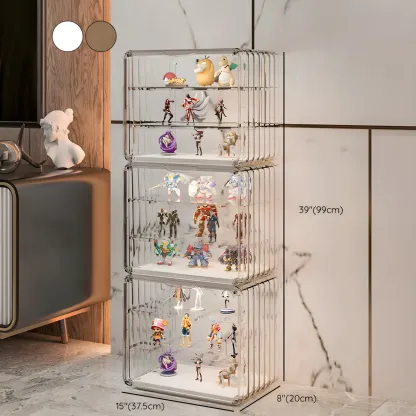 Stylish Stackable Green Clear Acrylic Display Cabinet Image - 35