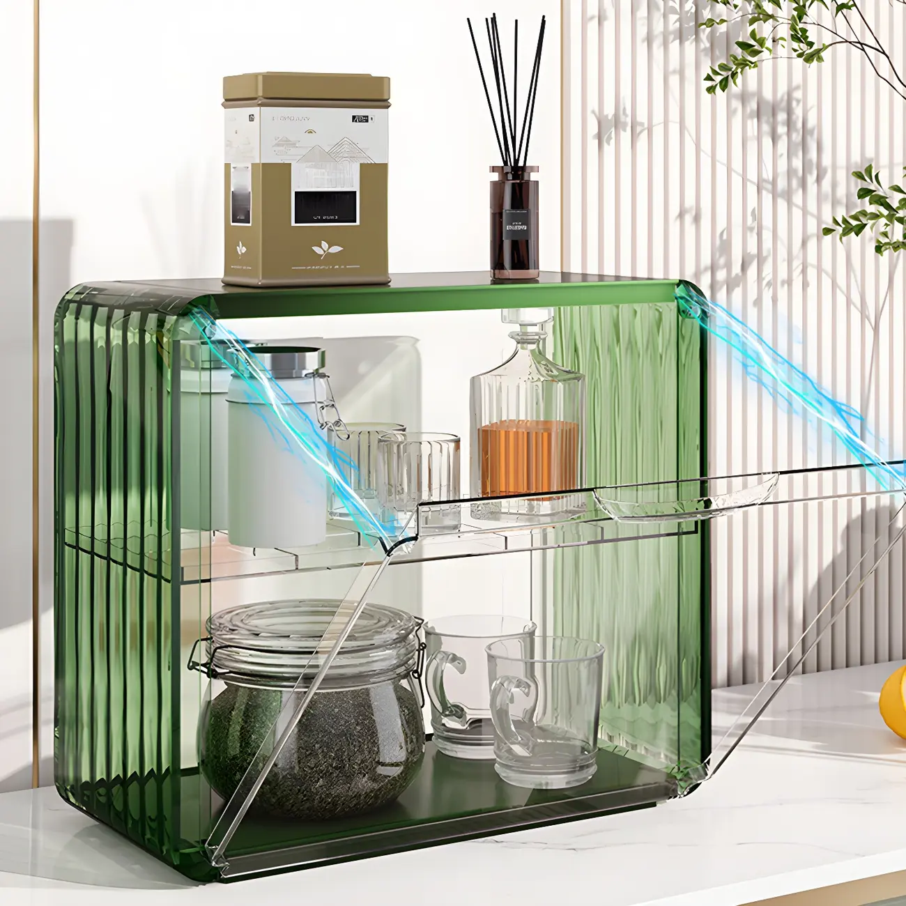 Acrylic Display Cabinet with Glass-like Panel Image - 1 | homeyfad